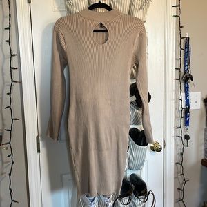 Tan Say What rubbed bodycon dress.